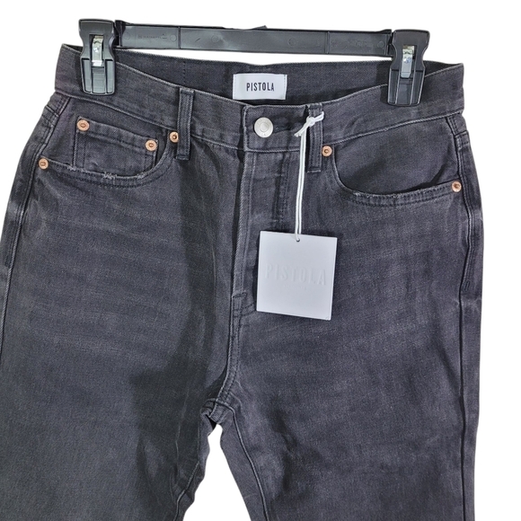 Charlie Washed Black High Rise Straight Jeans Size 26 NWT - Picture 8 of 13